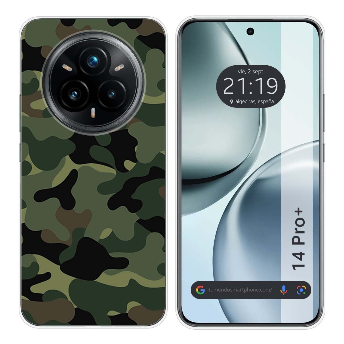 Funda Silicona para Realme 14 Pro+ Plus 5G diseño Camuflaje Dibujos