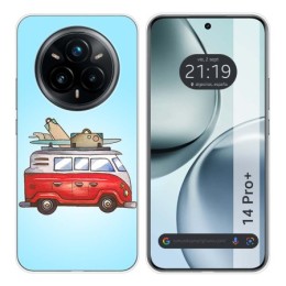 Funda Silicona para Realme 14 Pro+ Plus 5G diseño Furgoneta Dibujos