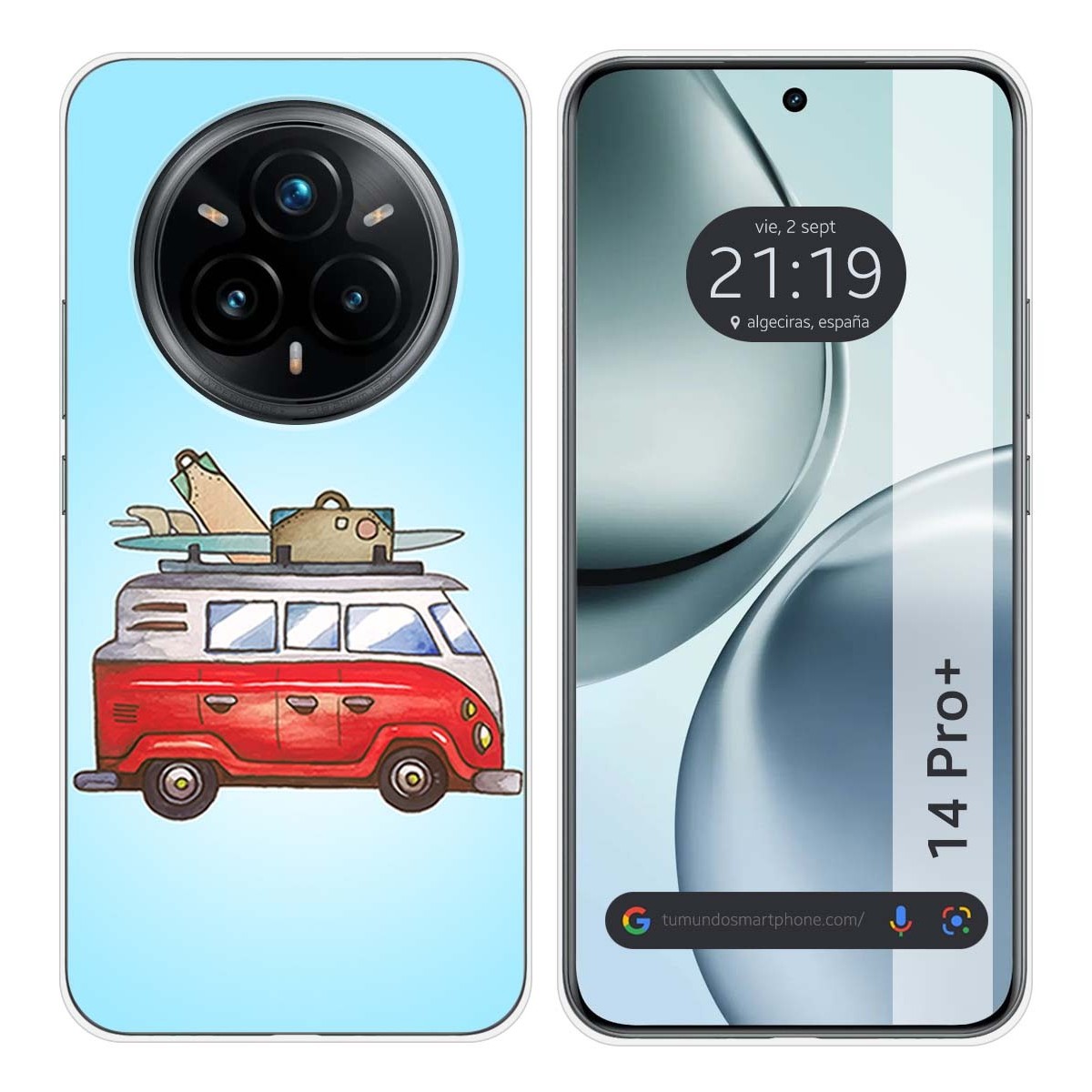 Funda Silicona para Realme 14 Pro+ Plus 5G diseño Furgoneta Dibujos