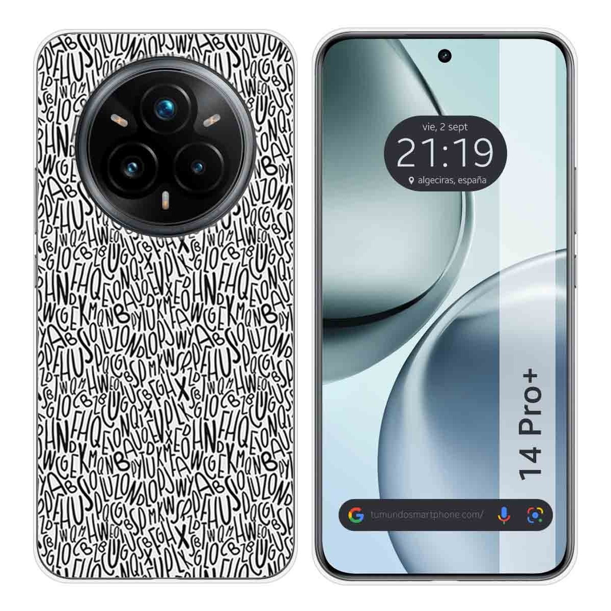 Funda Silicona para Realme 14 Pro+ Plus 5G diseño Letras Dibujos