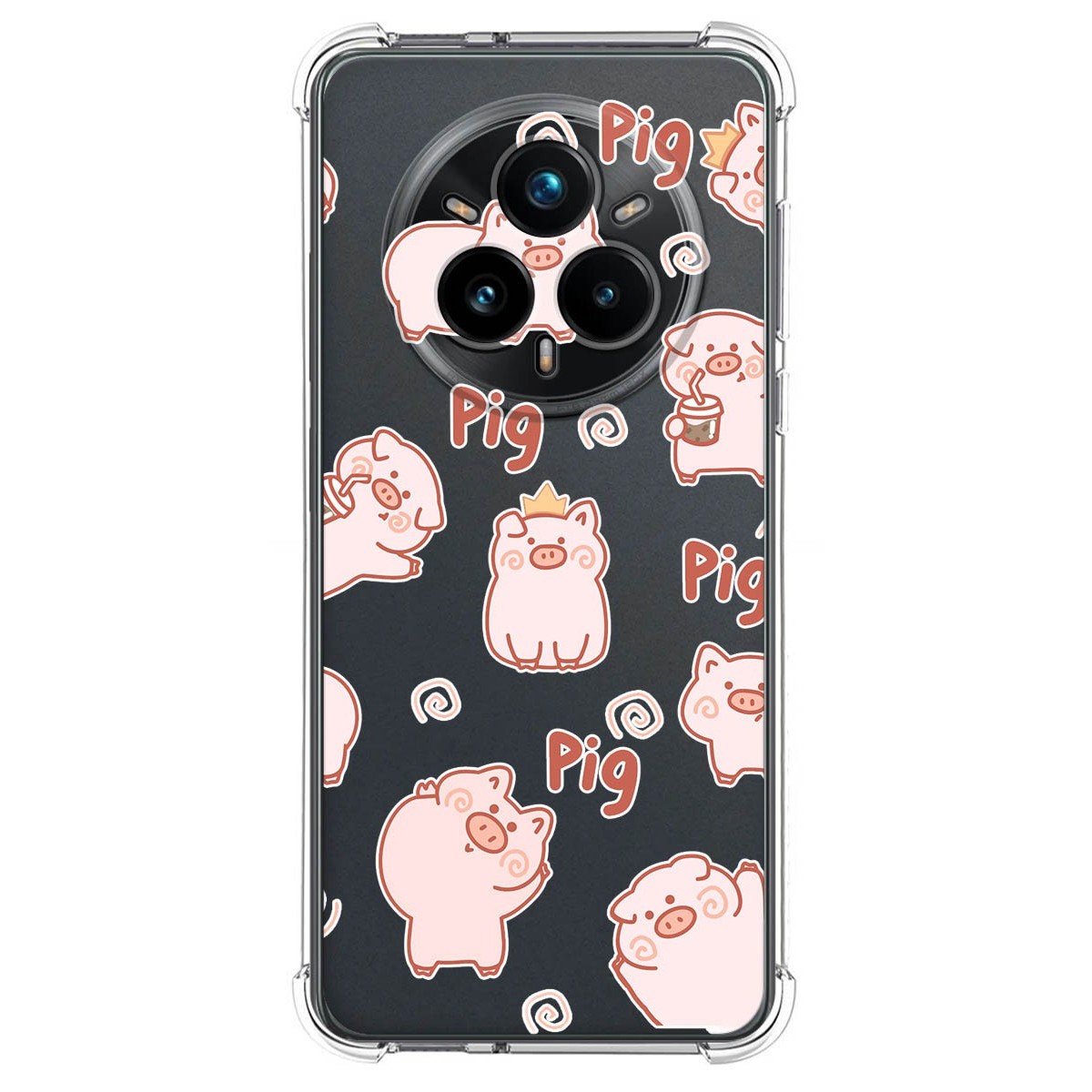 Funda Silicona Antigolpes para Realme 14 Pro+ Plus 5G diseño Cerdos Dibujos