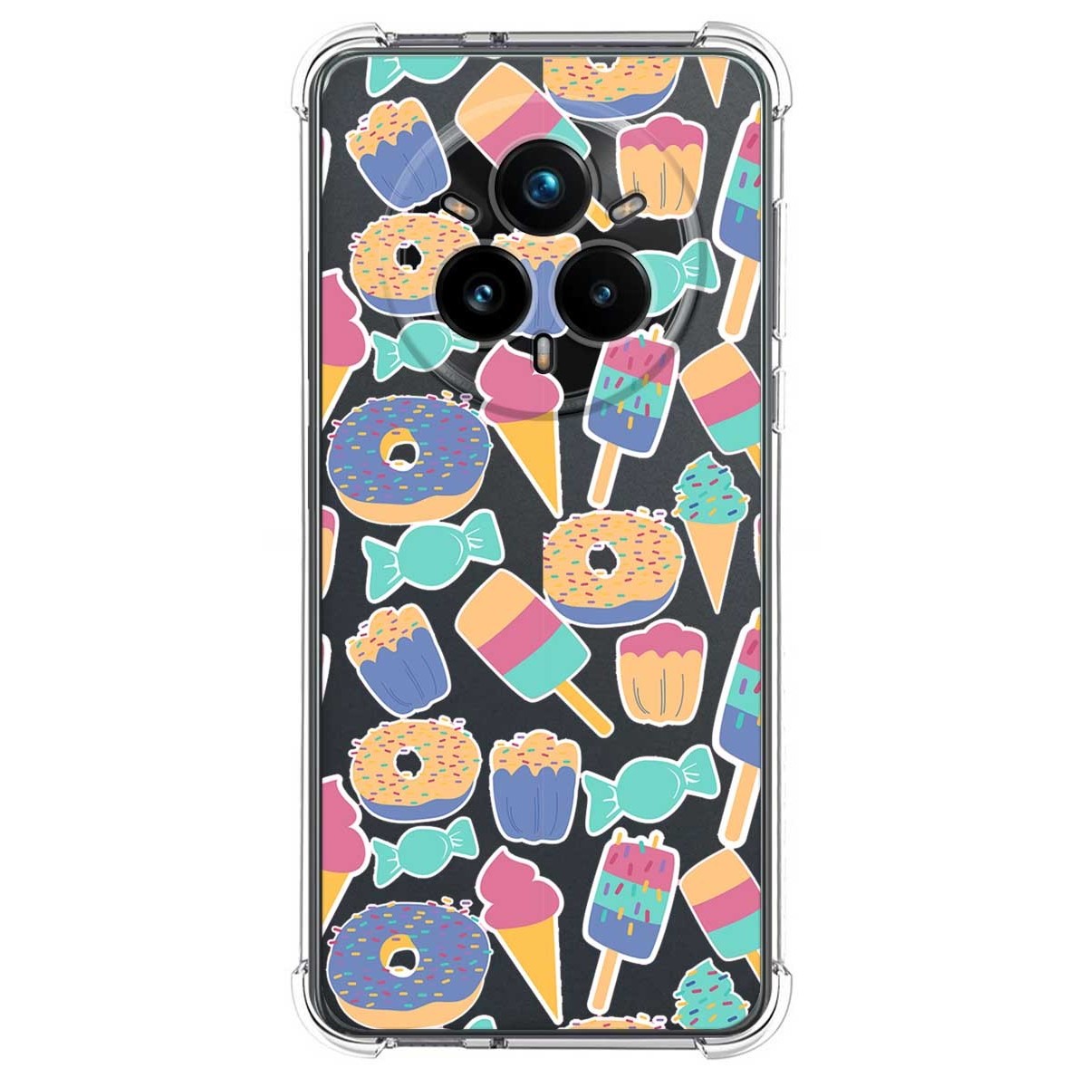 Funda Silicona Antigolpes para Realme 14 Pro+ Plus 5G diseño Dulces 02 Dibujos