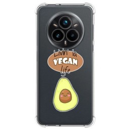 Funda Silicona Antigolpes para Realme 14 Pro+ Plus 5G diseño Vegan Life Dibujos