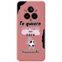 Funda Silicona Líquida Rosa para Realme 14 Pro+ Plus 5G diseño Vaca Dibujos