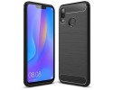 Funda Gel Tpu Tipo Carbon Negra para Huawei P Smart Plus