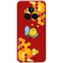 Funda Silicona Líquida Roja para Realme 14 Pro+ Plus 5G diseño Abeja Dibujos