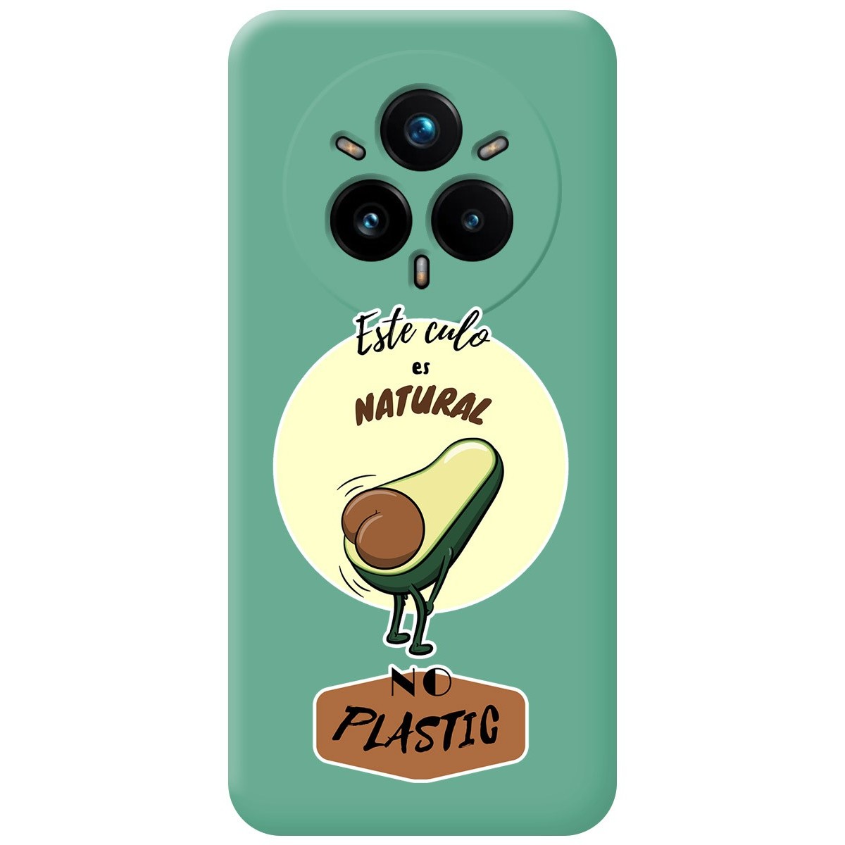 Funda Silicona Líquida Verde para Realme 14 Pro+ Plus 5G diseño Culo Natural Dibujos