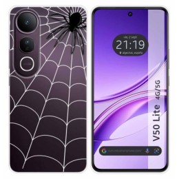 Funda Silicona Transparente para Vivo V50 Lite 4G / 5G diseño Araña Dibujos