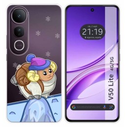 Funda Silicona Transparente para Vivo V50 Lite 4G / 5G diseño Cabra Dibujos