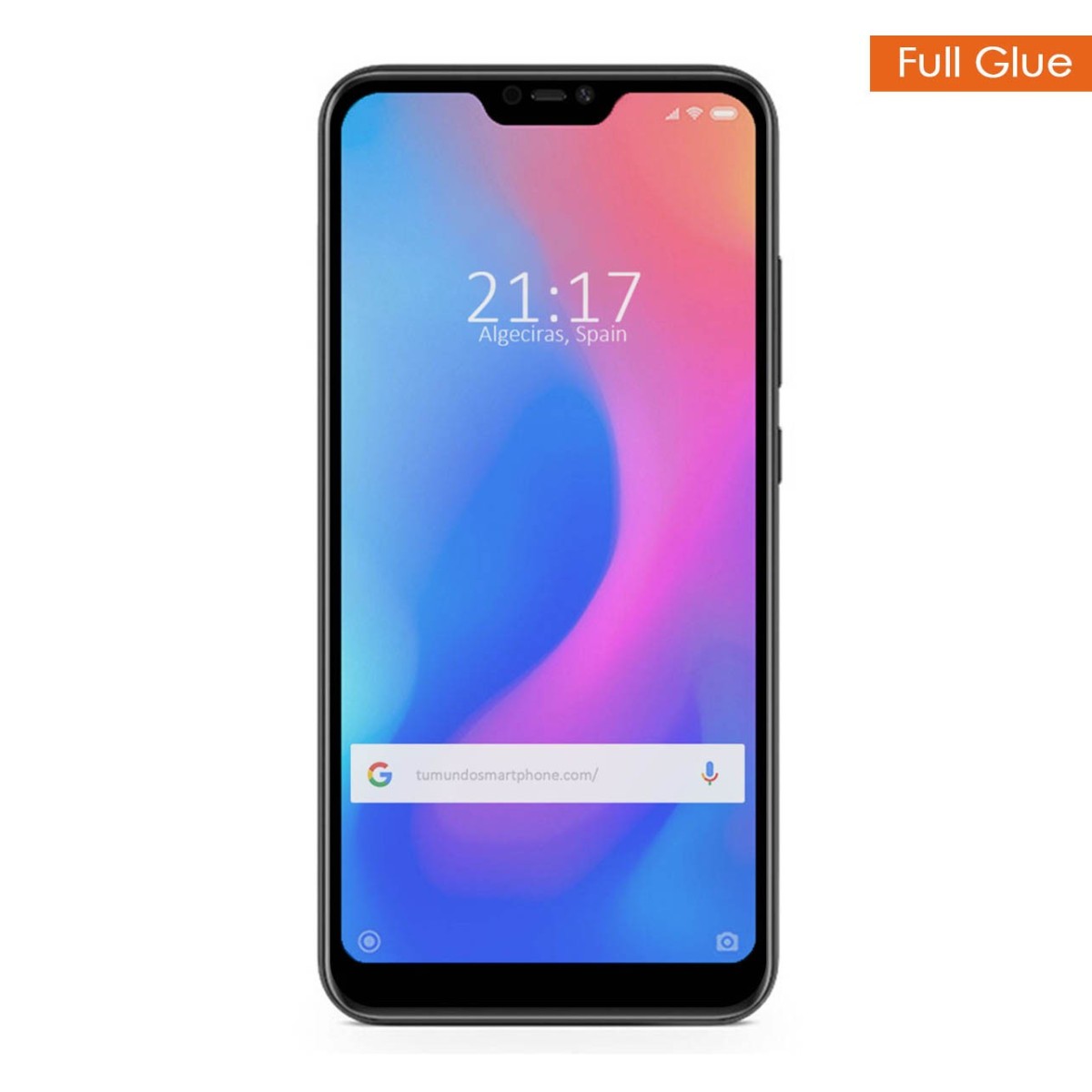 Protector Cristal Templado Completo Full Glue Negro para Xiaomi Redmi 6 Pro / Mi A2 Lite Vidrio