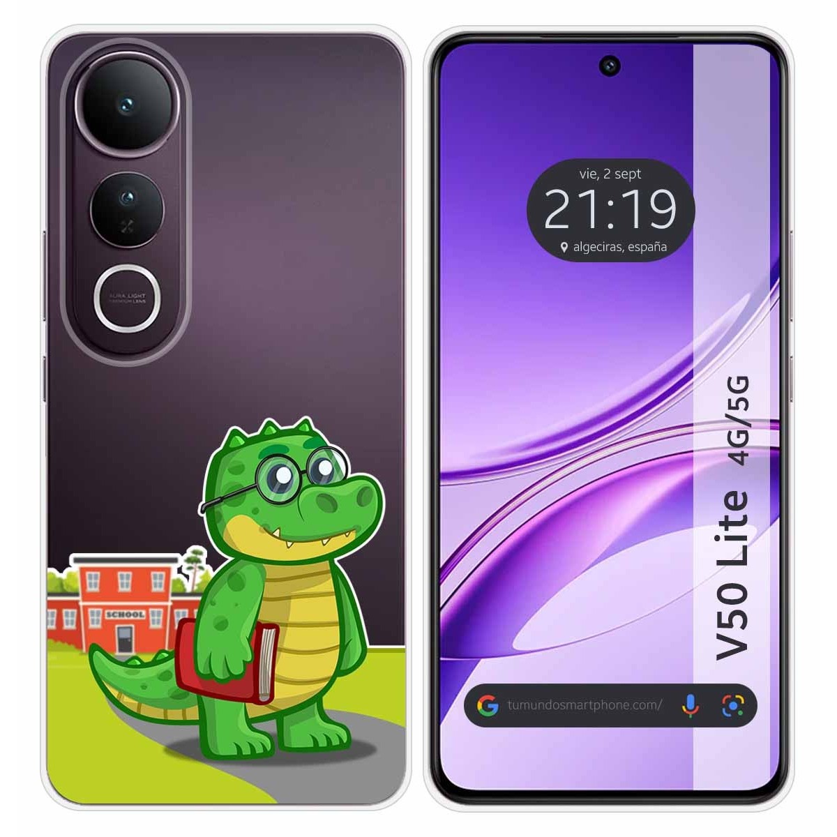 Funda Silicona Transparente para Vivo V50 Lite 4G / 5G diseño Coco Dibujos