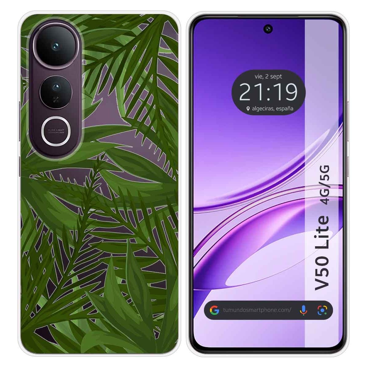 Funda Silicona Transparente para Vivo V50 Lite 4G / 5G diseño Jungla Dibujos