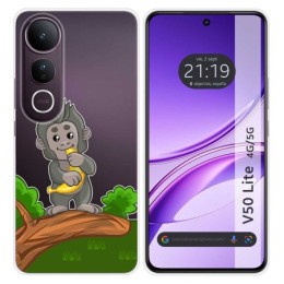 Funda Silicona Transparente para Vivo V50 Lite 4G / 5G diseño Mono Dibujos