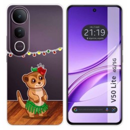 Funda Silicona Transparente para Vivo V50 Lite 4G / 5G diseño Suricata Dibujos