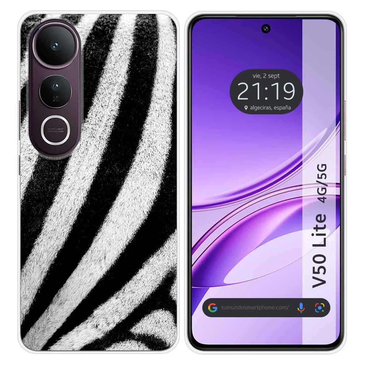 Funda Silicona para Vivo V50 Lite 4G / 5G diseño Animal 02 Dibujos