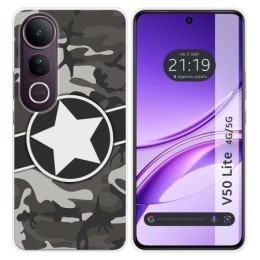 Funda Silicona para Vivo V50 Lite 4G / 5G diseño Camuflaje 02 Dibujos