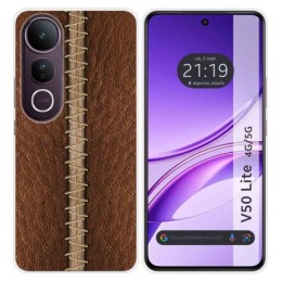Funda Silicona para Vivo V50 Lite 4G / 5G diseño Cuero 01 Dibujos