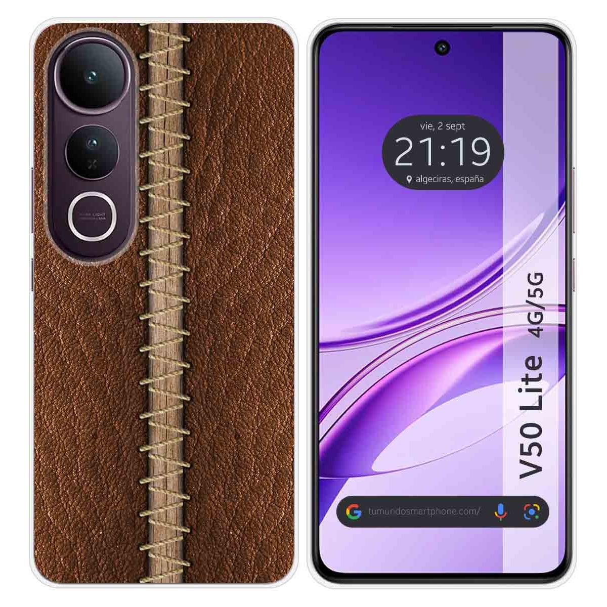 Funda Silicona para Vivo V50 Lite 4G / 5G diseño Cuero 01 Dibujos