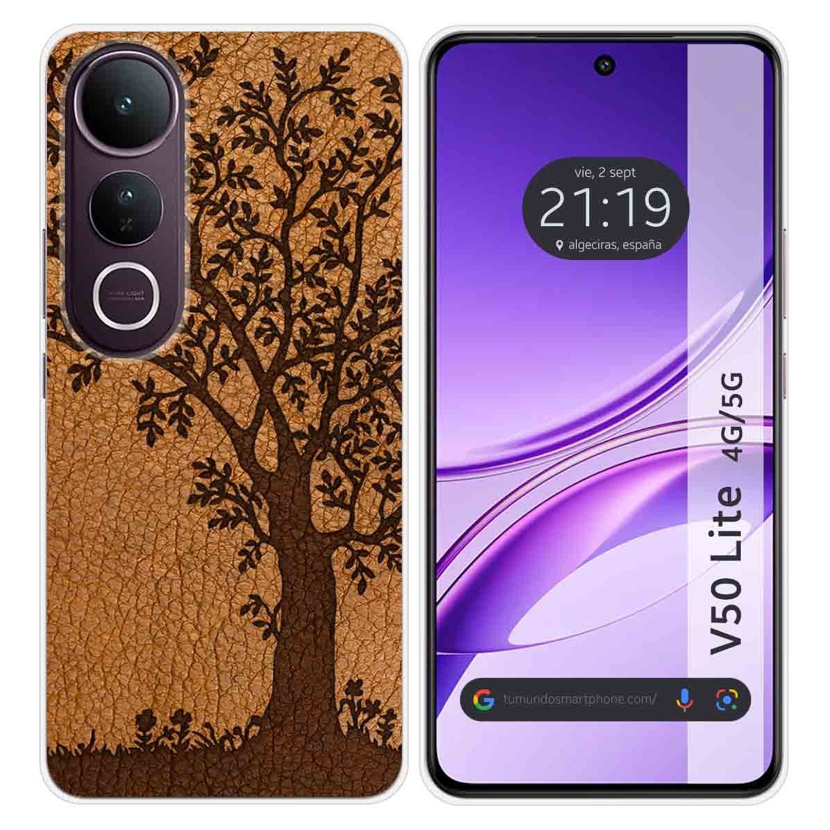 Funda Silicona para Vivo V50 Lite 4G / 5G diseño Cuero 03 Dibujos