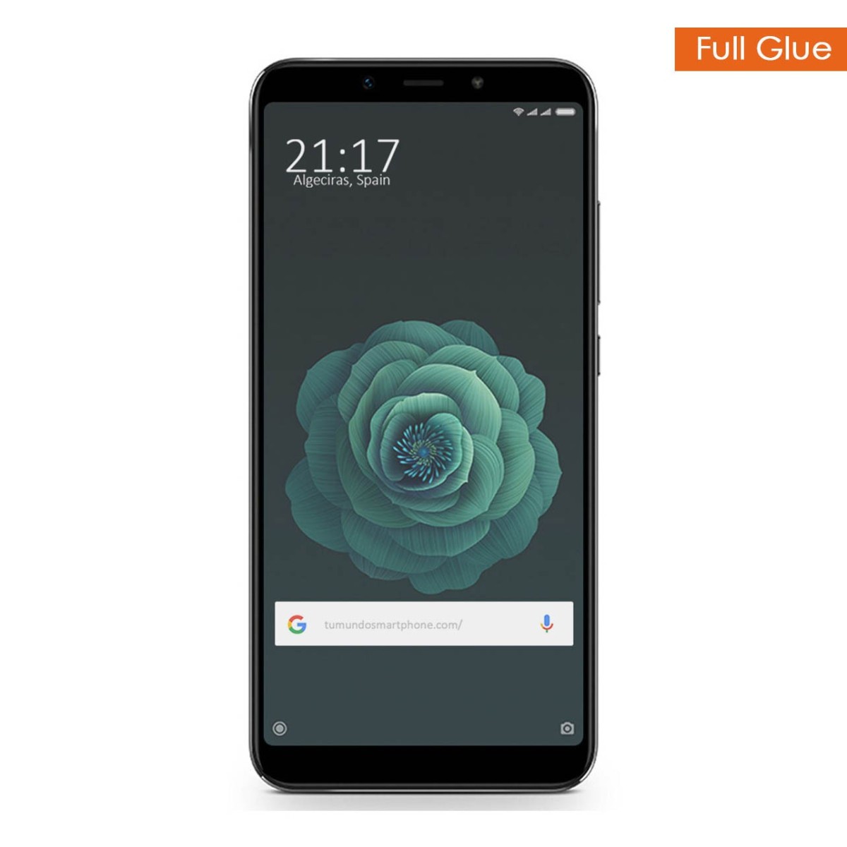 Protector Cristal Templado Completo Full Glue Negro para Xiaomi Mi 6X / Mi A2 Vidrio