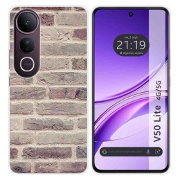 Funda Silicona para Vivo V50 Lite 4G / 5G diseño Ladrillo 01 Dibujos