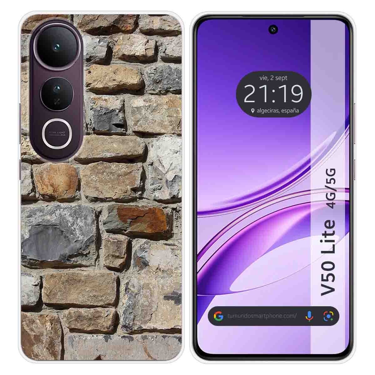 Funda Silicona para Vivo V50 Lite 4G / 5G diseño Ladrillo 03 Dibujos