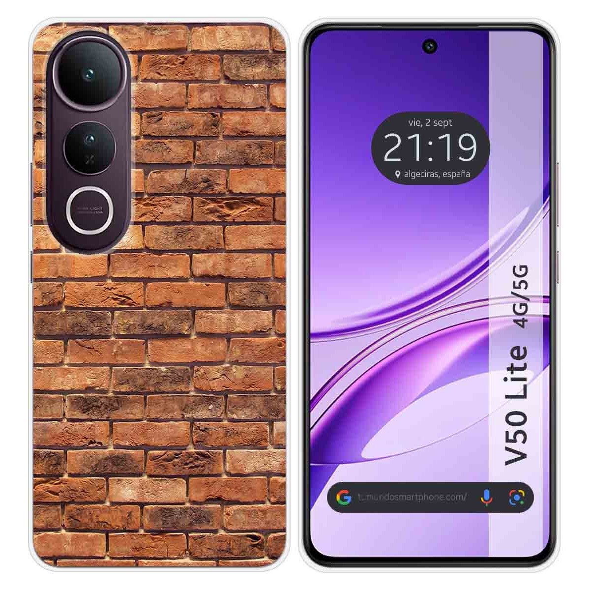 Funda Silicona para Vivo V50 Lite 4G / 5G diseño Ladrillo 04 Dibujos