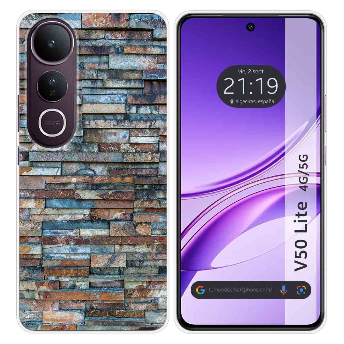 Funda Silicona para Vivo V50 Lite 4G / 5G diseño Ladrillo 05 Dibujos