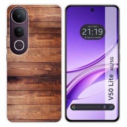 Funda Silicona para Vivo V50 Lite 4G / 5G diseño Madera 02 Dibujos