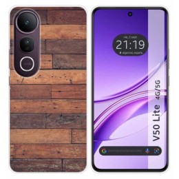 Funda Silicona para Vivo V50 Lite 4G / 5G diseño Madera 03 Dibujos