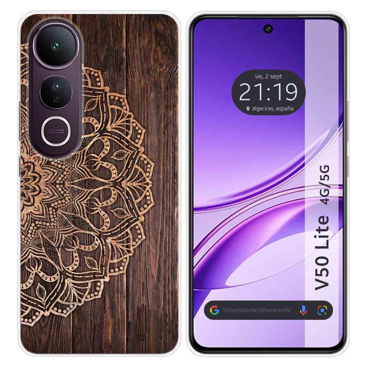 Funda Silicona para Vivo V50 Lite 4G / 5G diseño Madera 06 Dibujos