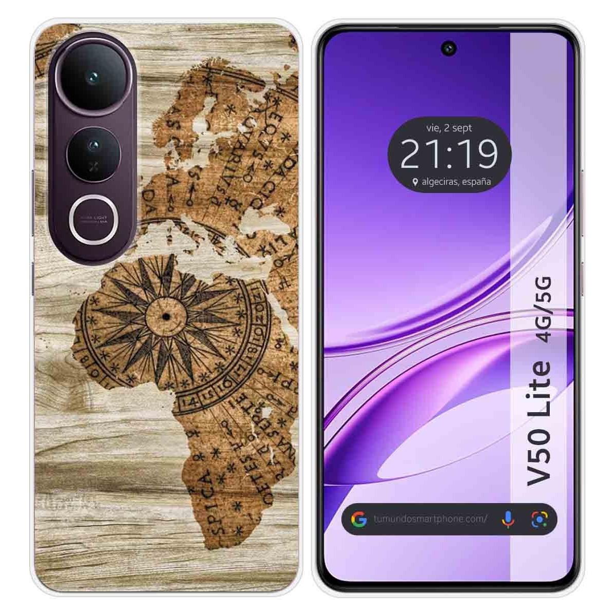 Funda Silicona para Vivo V50 Lite 4G / 5G diseño Madera 07 Dibujos