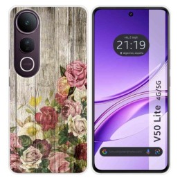 Funda Silicona para Vivo V50 Lite 4G / 5G diseño Madera 08 Dibujos