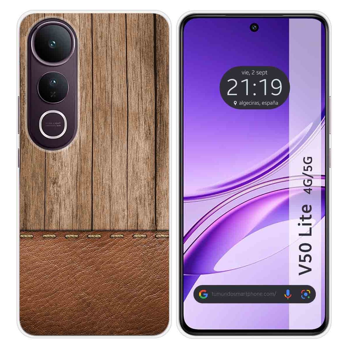 Funda Silicona para Vivo V50 Lite 4G / 5G diseño Madera 09 Dibujos