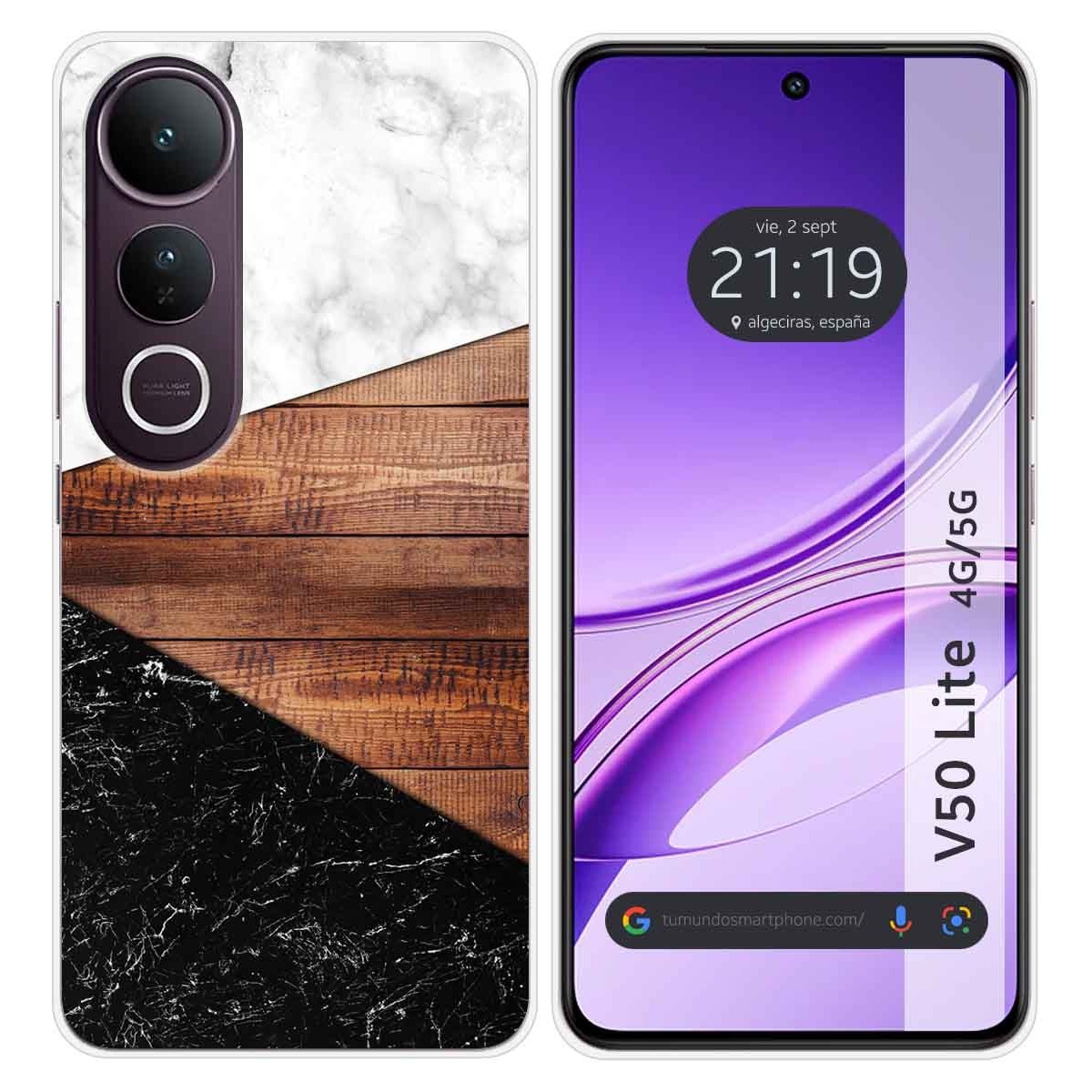 Funda Silicona para Vivo V50 Lite 4G / 5G diseño Mármol 11 Dibujos