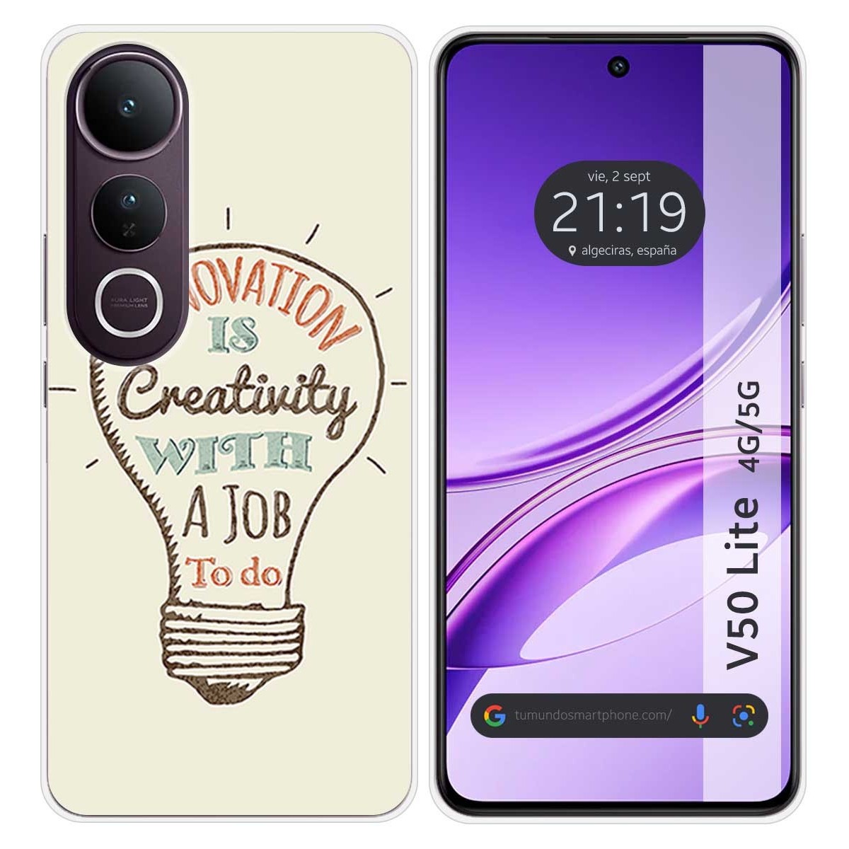 Funda Silicona para Vivo V50 Lite 4G / 5G diseño Creativity Dibujos