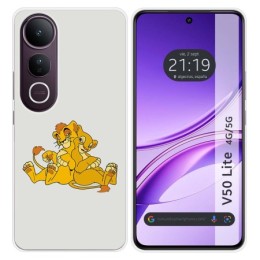 Funda Silicona para Vivo V50 Lite 4G / 5G diseño Leones Dibujos