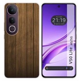 Funda Silicona para Vivo V50 Lite 4G / 5G diseño Madera Dibujos