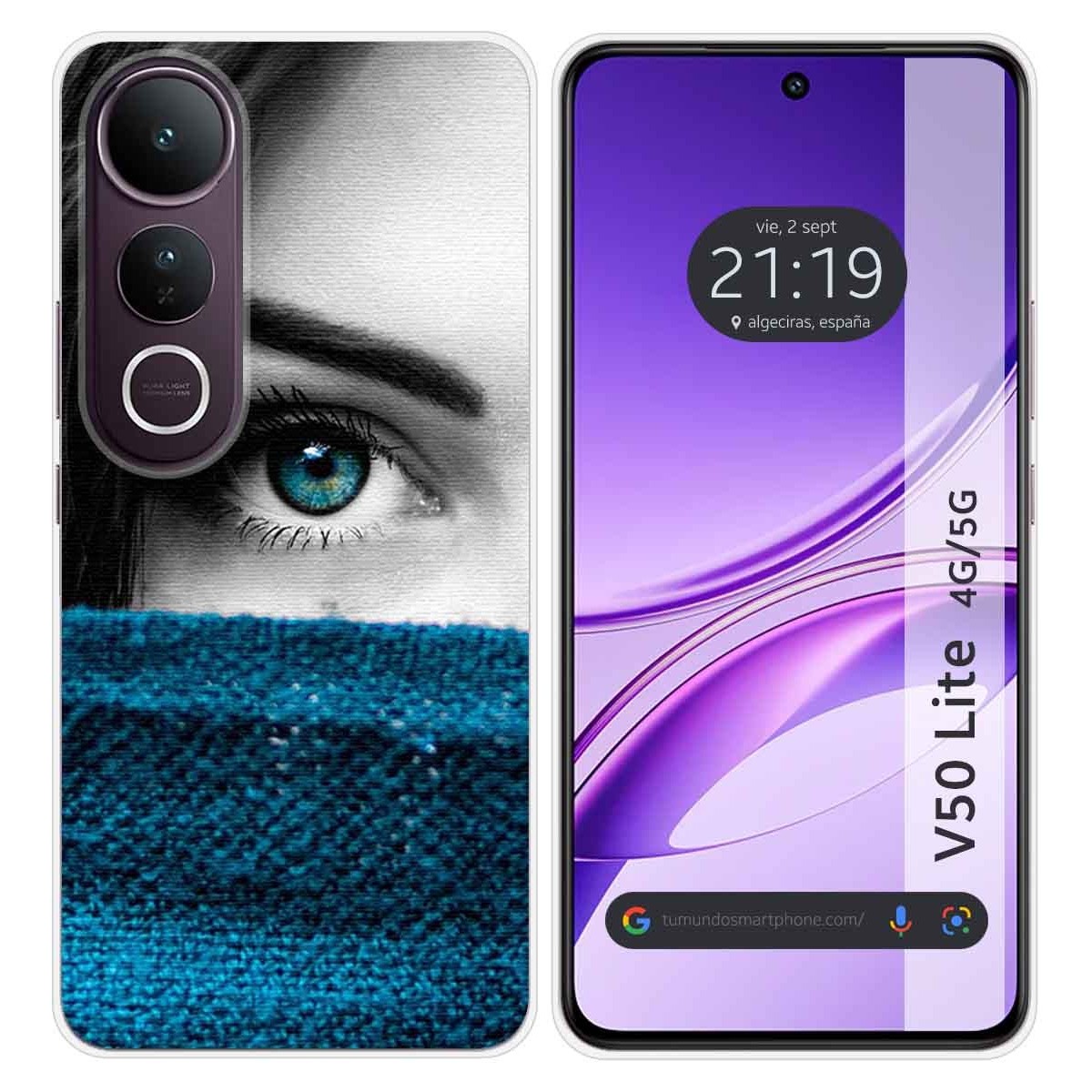 Funda Silicona para Vivo V50 Lite 4G / 5G diseño Ojo Dibujos