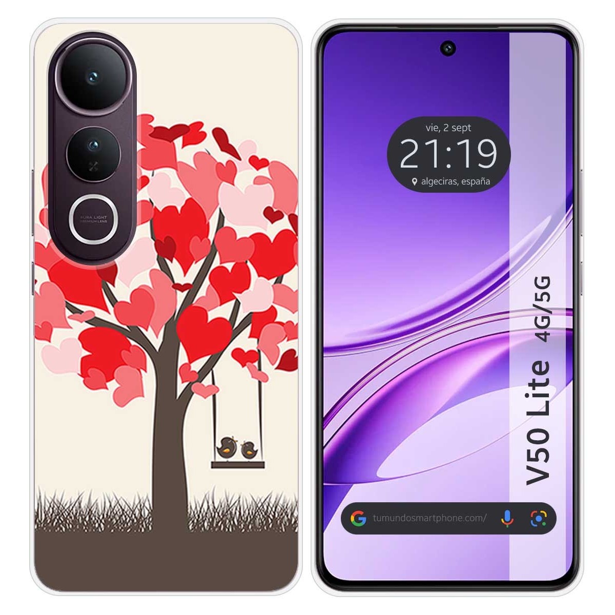 Funda Silicona para Vivo V50 Lite 4G / 5G diseño Pajaritos Dibujos