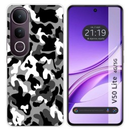 Funda Silicona para Vivo V50 Lite 4G / 5G diseño Snow Camuflaje Dibujos