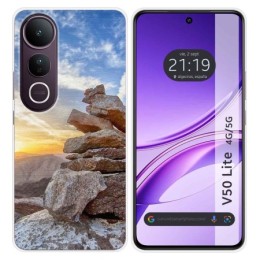 Funda Silicona para Vivo V50 Lite 4G / 5G diseño Sunset Dibujos