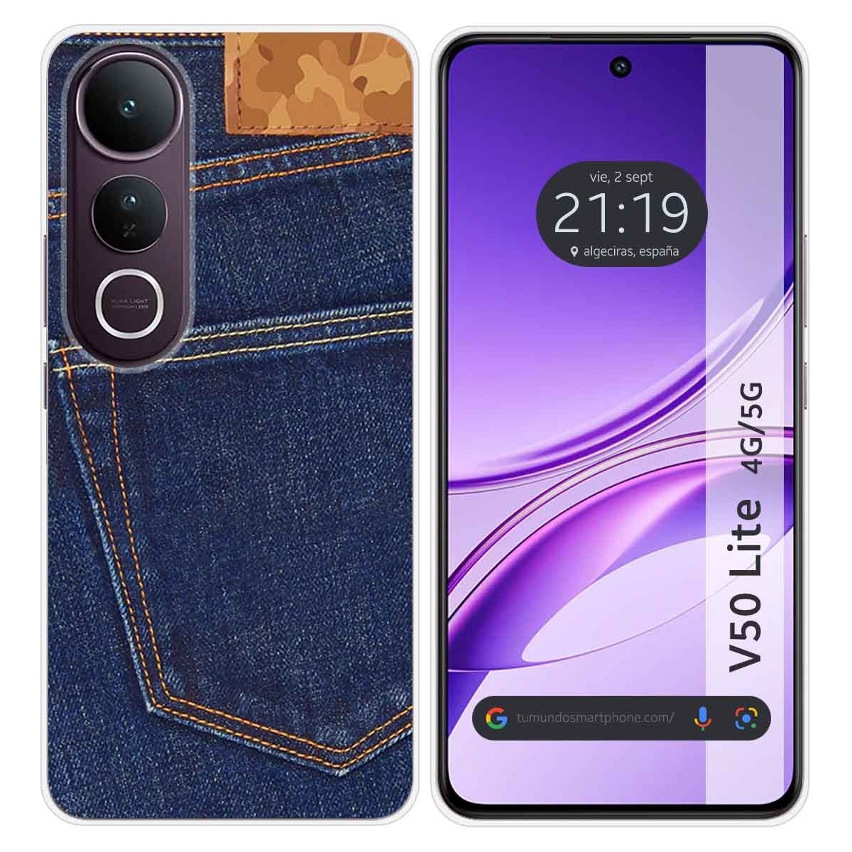 Funda Silicona para Vivo V50 Lite 4G / 5G diseño Vaquero Dibujos