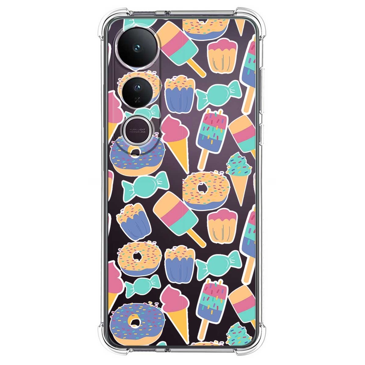 Funda Silicona Antigolpes para Vivo V50 Lite 4G / 5G diseño Dulces 02 Dibujos
