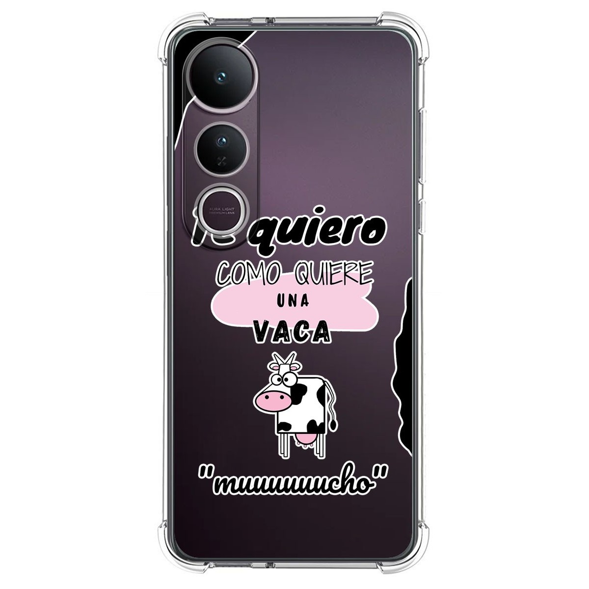 Funda Silicona Antigolpes para Vivo V50 Lite 4G / 5G diseño Vaca Dibujos
