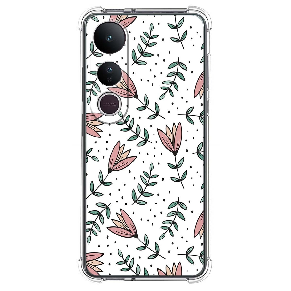 Funda Silicona Antigolpes para Vivo V50 Lite 4G / 5G diseño Flores 01 Dibujos