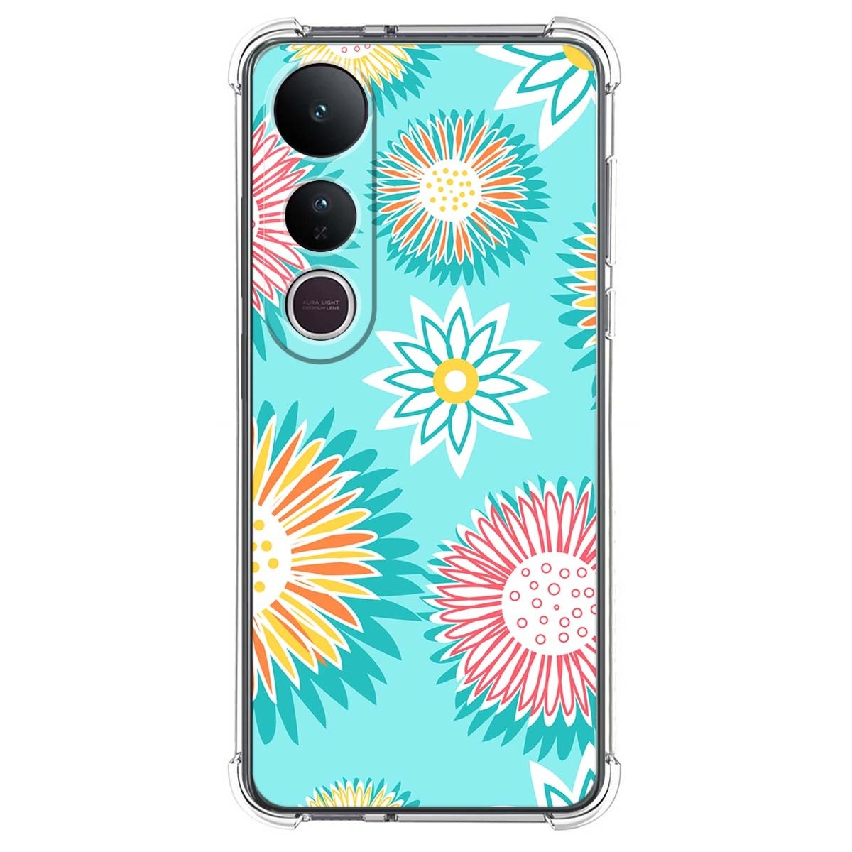 Funda Silicona Antigolpes para Vivo V50 Lite 4G / 5G diseño Flores 05 Dibujos