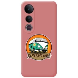 Funda Silicona Líquida Rosa para Vivo V50 Lite 4G / 5G diseño Adventure Dibujos
