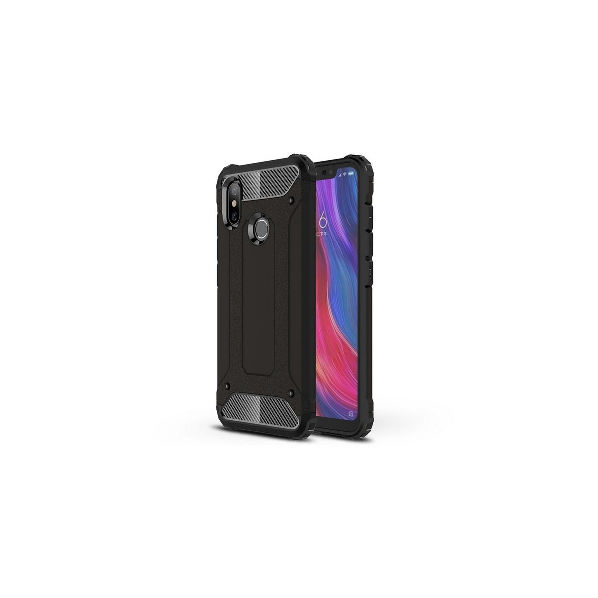 Funda Tipo Hybrid Tough Armor (Pc+Tpu) Negra para Xiaomi Redmi 6 Pro / Mi A2 Lite