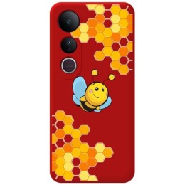 Funda Silicona Líquida Roja para Vivo V50 Lite 4G / 5G diseño Abeja Dibujos